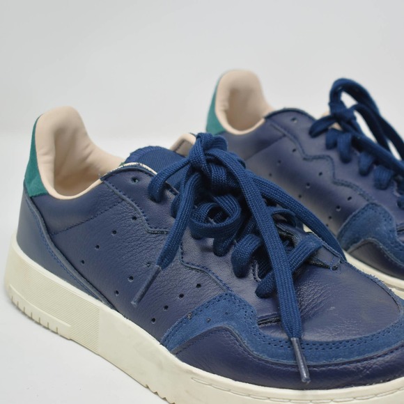 Adidas Supercourt Men's Sneakers Collegiate Navy Green EF9206 EUC Size 7 - Picture 2 of 11